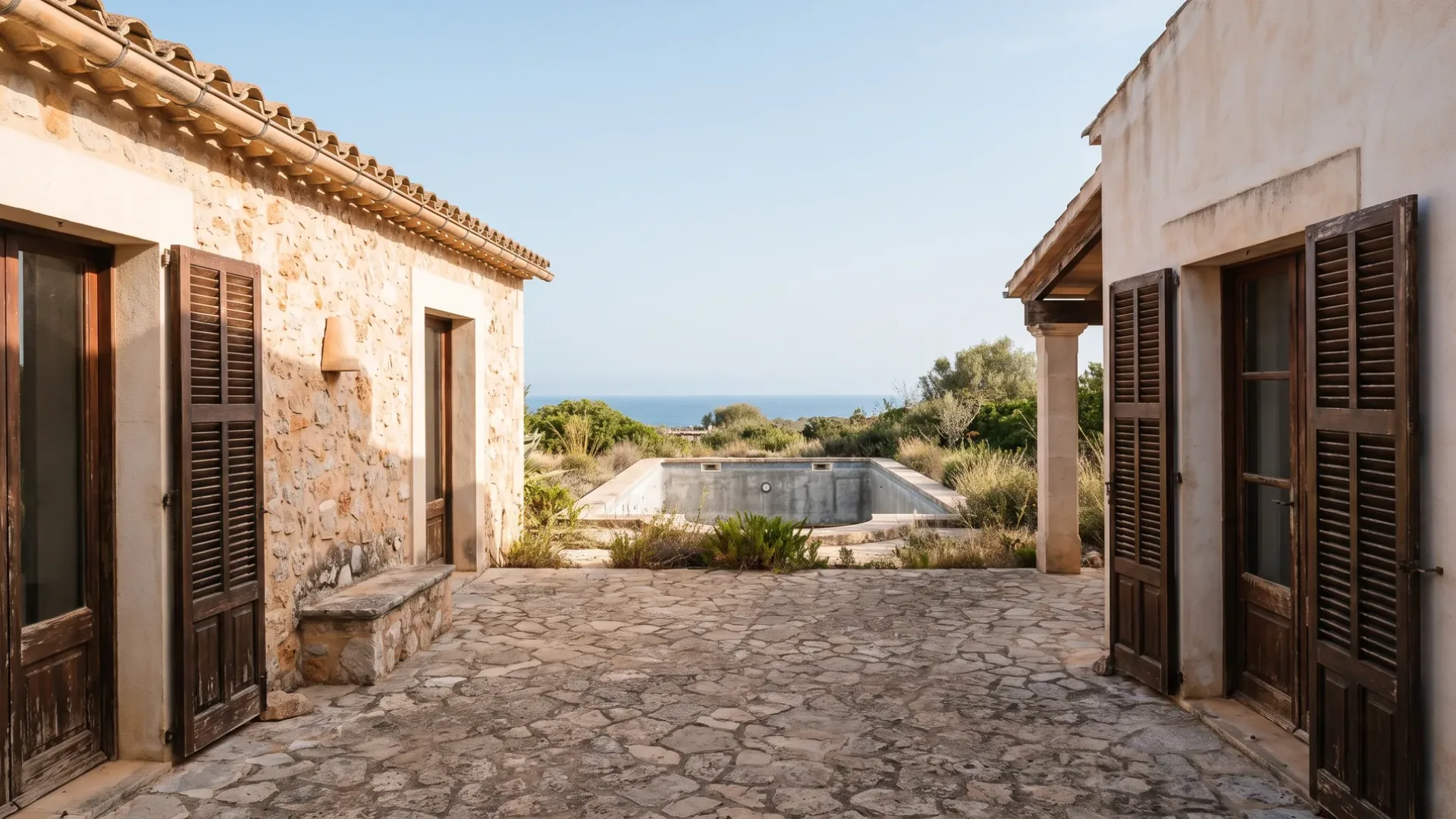 Established Mallorcan villa in good order but dated, with older tiling, joinery and a pool